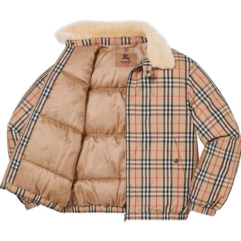 burberry supreme prezzi|supreme x burberry puffer jacket.